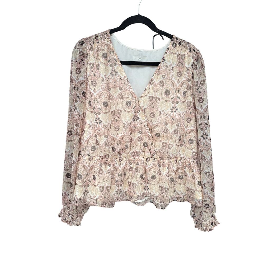 Beautiful loft v neck long sleeve top